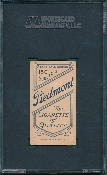 1909-1911 T206 Spencer Piedmont Cigarettes SGC 30 