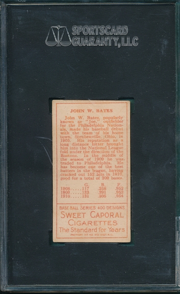 1911 T205 Bates Sweet Caporal Cigarettes SGC 80
