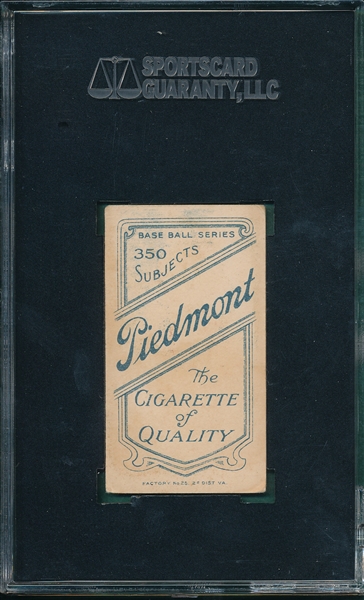 1909-1911 T206 Barry, Jack, Piedmont Cigarettes SGC 40