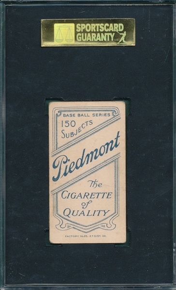 1909-1911 T206 Camnitz, Arms Folded, Piedmont Cigarettes SGC 40