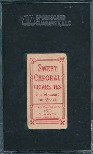 1909-1911 T206 Sheckard, No Glove, Sweet Caporal Cigarettes SGC 40 