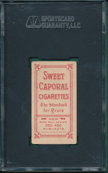 1909-1911 T206 Seymour, Portrait, Sweet Caporal Cigarettes SGC 40 