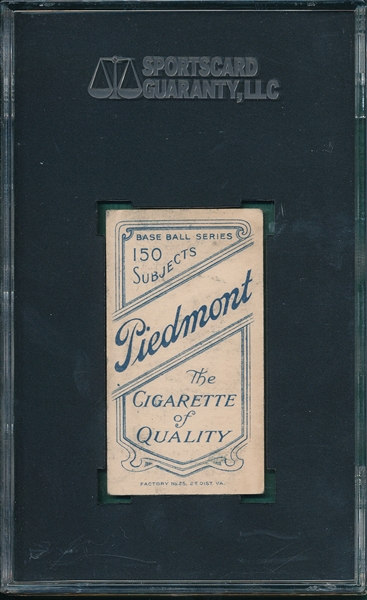 1909-1911 T206 Shipke Piedmont Cigarettes SGC 40 