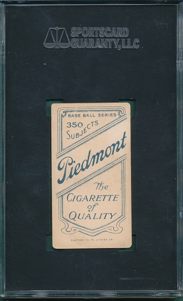 1909-1911 T206 Slagle Piedmont Cigarettes SGC 40 
