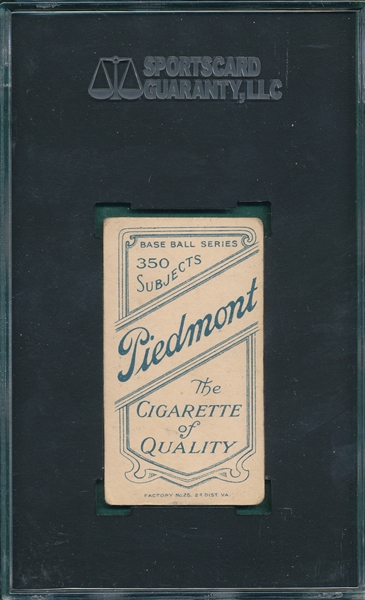 1909-1911 T206 Stanage, Piedmont Cigarettes SGC 40 