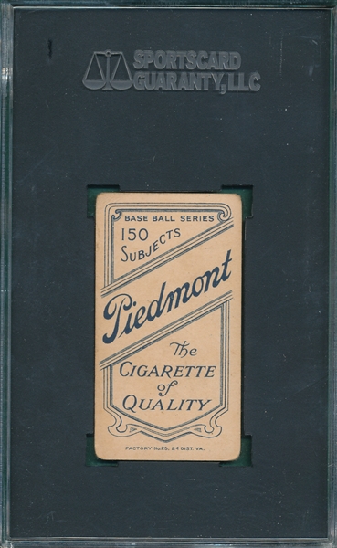 1909-1911 T206 Sullivan Piedmont Cigarettes SGC 40 