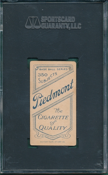 1909-1911 T206 Strang Piedmont Cigarettes SGC 40 