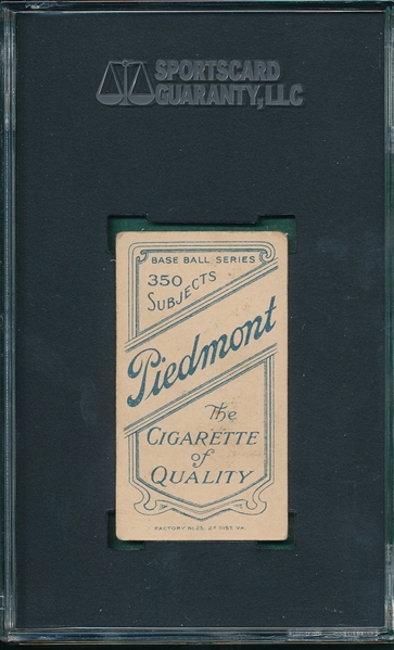 1909-1911 T206 Summers Piedmont Cigarettes SGC 40 