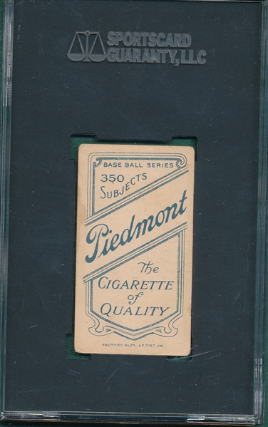 1909-1911 T206 Williams Piedmont Cigarettes SGC 40 
