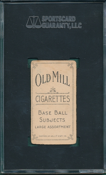 1909-1911 T206 Titus Old Mill Cigarettes SGC 40 