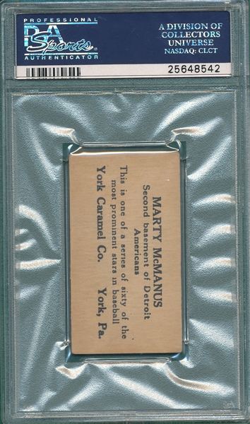 1927 E210-1 #48 Marty McManus York Caramels PSA 4.5