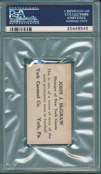 1927 E210-1 #42 John McGraw York Caramels PSA 3.5