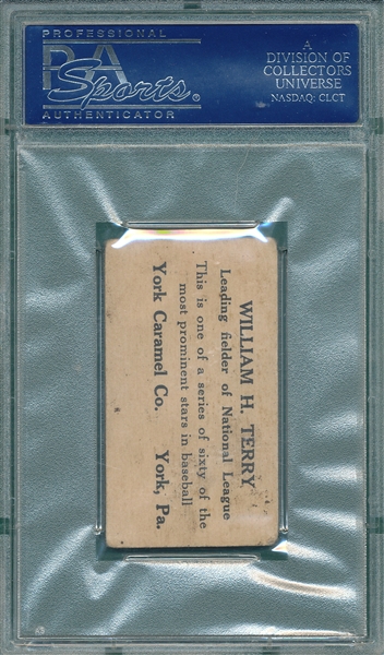1927 E210-1 #46 William Terry York Caramels PSA 2.5