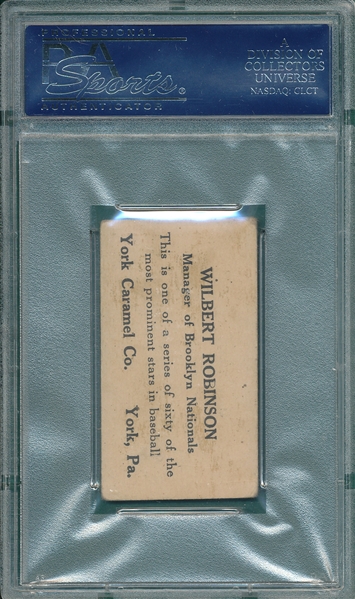 1927 E210-1 #43 Wilbert Robinson York Caramels PSA 3