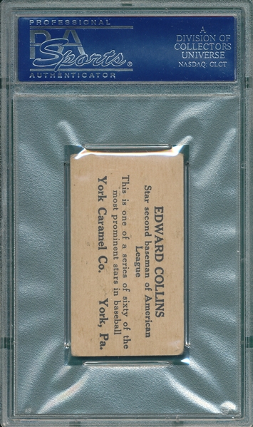 1927 E210-1 #47 Edward Collins York Caramels PSA 3
