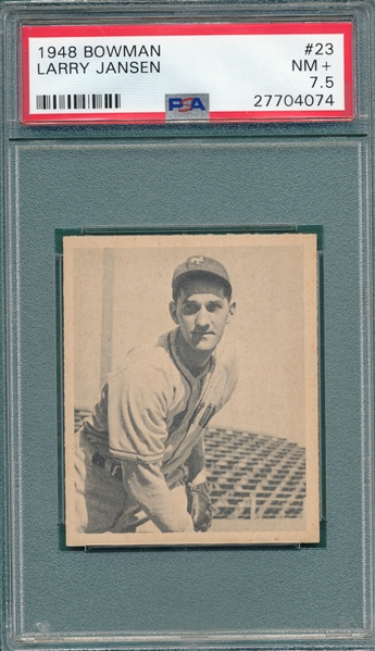 1948 Bowman #23 Larry Jansen PSA 7.5