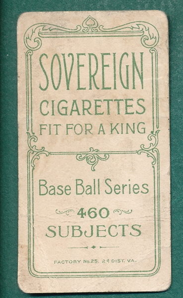 1909-1911 T206 Merkle, Throwing, Sovereign Cigarettes *460*