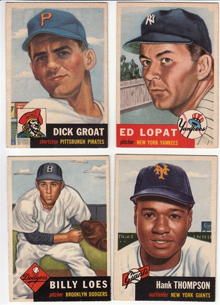 1953 Topps Lot of (31) W/ #87 Lopat *Crease  Free*