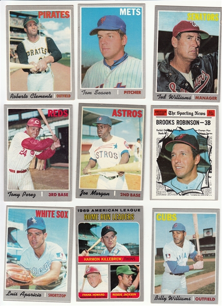 1970 Topps Partial Set (441) W/ #350 Clemente