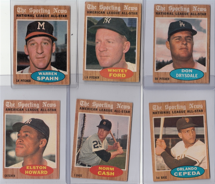 1962 Topps Lot of (63) W/ Mays