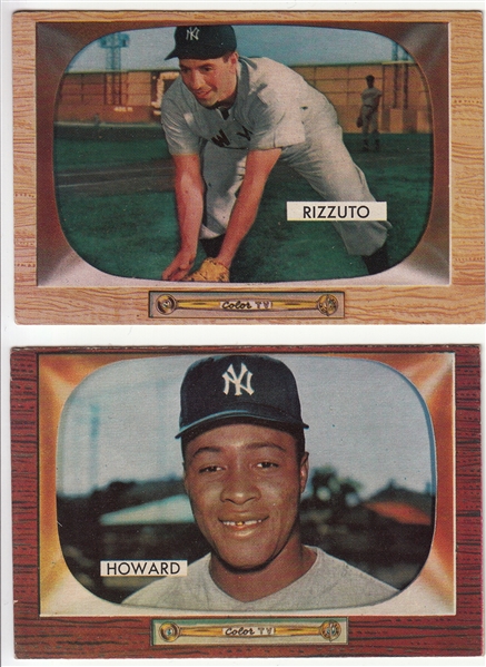 1955 Bowman #68 Howard, Rookie & #10 Rizzuto, Lot of (2) 
