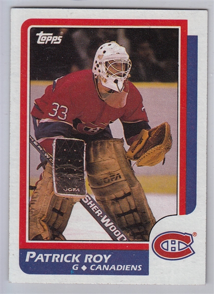 1986 Topps #53 Patrick Roy, *Rookie*