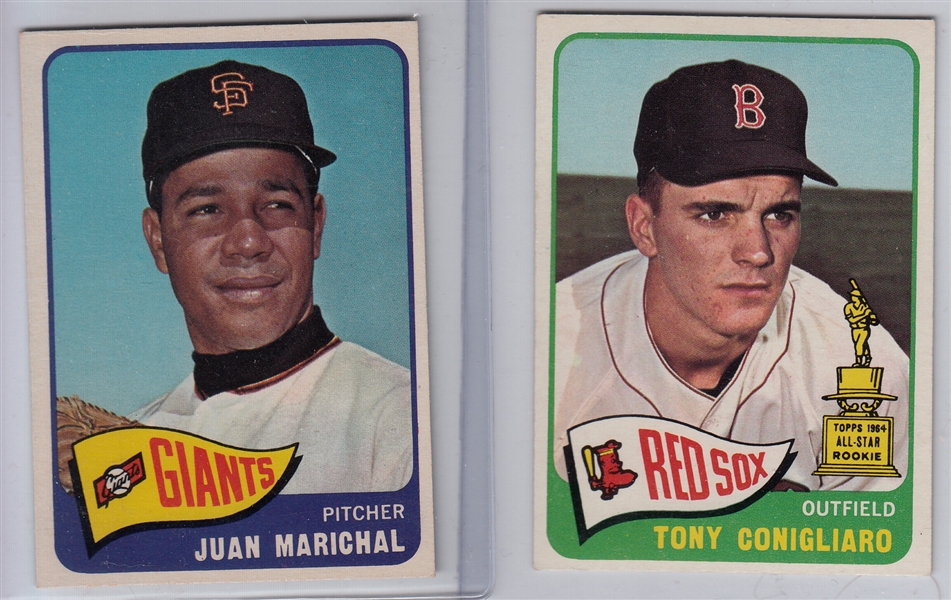 1965 Topps #50 Marichal & #55 Tony Conigliaro, Lot of (2)