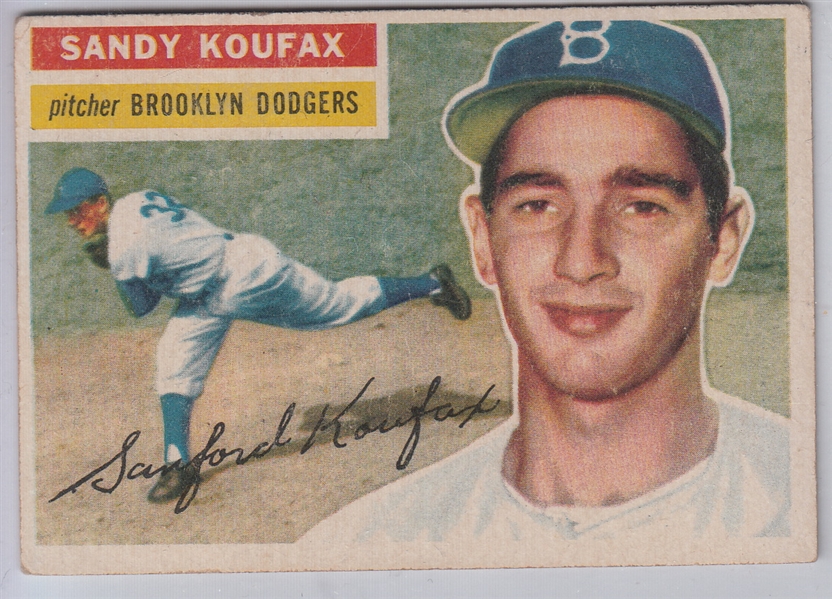 1956 Topps #79 Sandy Koufax *White Back*