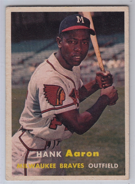 1957 Topps #20 Hank Aaron 
