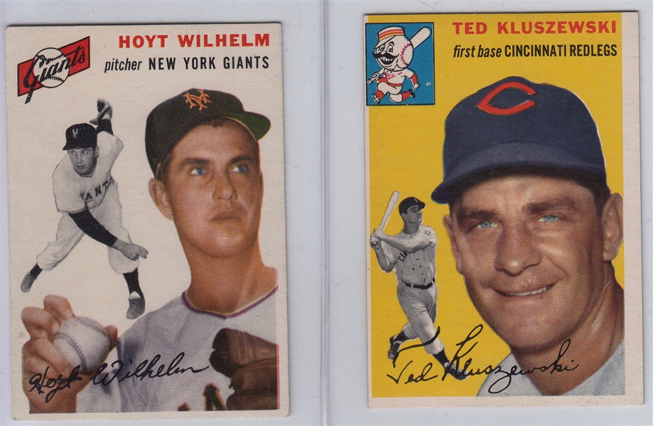 1954 Topps #7 Kluszewski & #36 Wilhelm, Lot of (2)