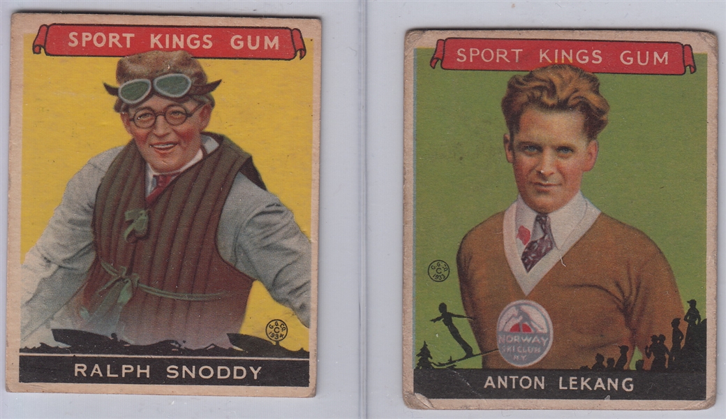 1933 Sport Kings #10 Lekang & #25 Snoddy, Lot of (2)
