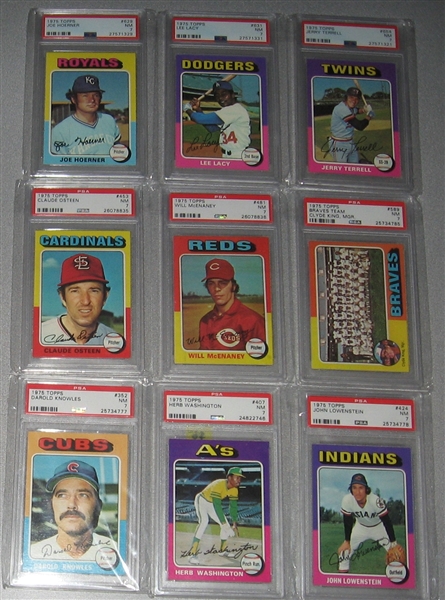 1975 Topps Lot of (22) W/ #61 Dave Winfield PSA 7.5