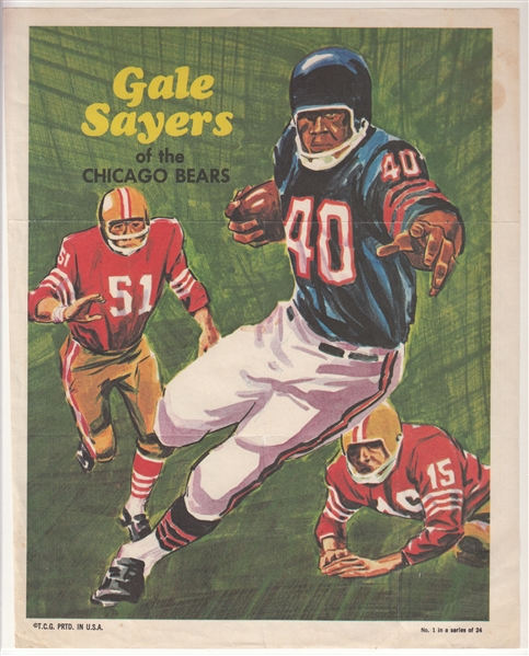 1970 Topps FB Posters Complete Set Plus Duplicates (37)