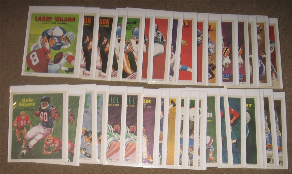 1970 Topps FB Posters Complete Set Plus Duplicates (37)