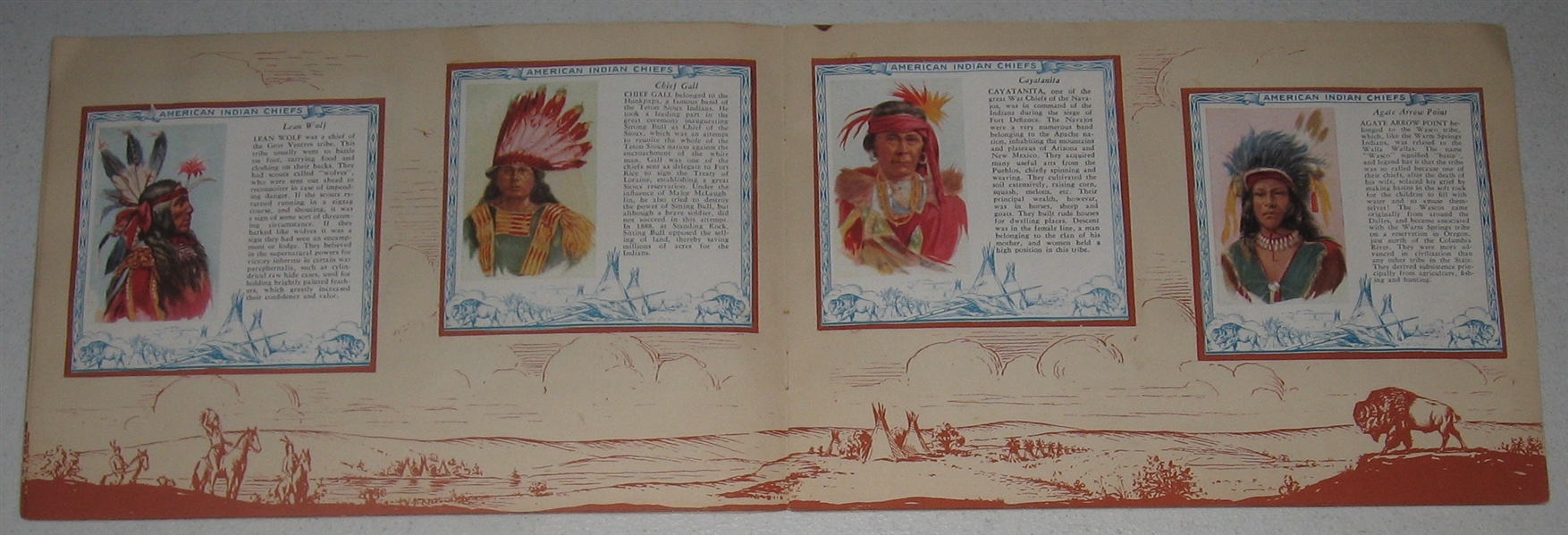 1930s D6 Krug's, Cushman & Kelley's American Indian Chiefs W/ Album