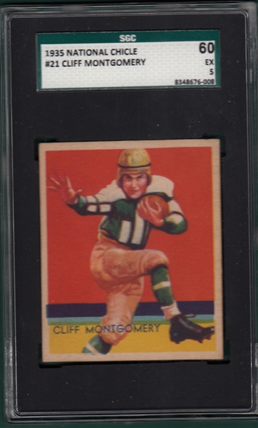 1935 National Chicle #21 Cliff Montgomery SGC 60