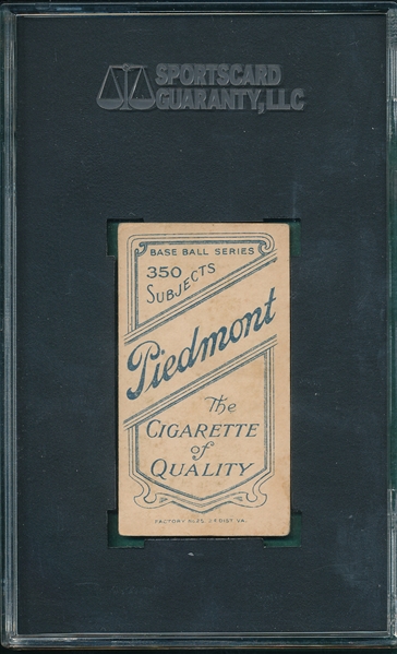 1909-1911 T206 Willis, Bat, Piedmont Cigarettes SGC 45