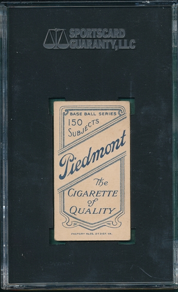 1909-1911 T206 Cicotte Piedmont Cigarettes SGC 60