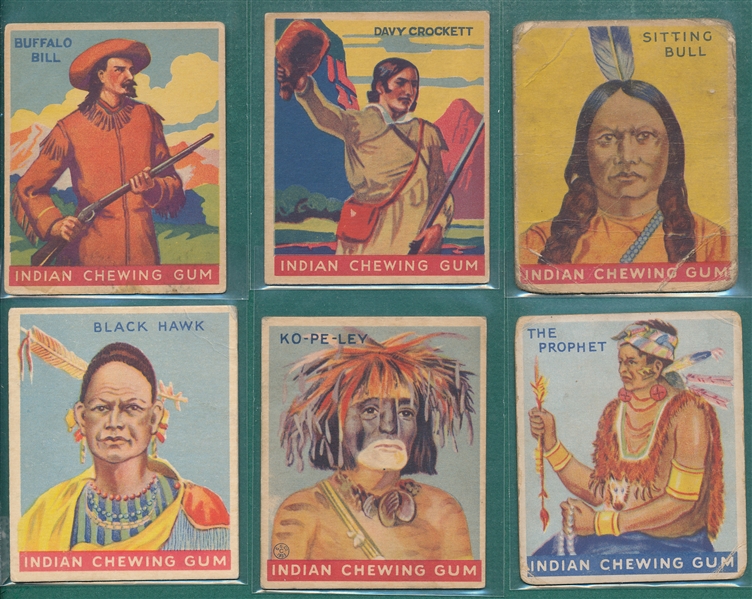 1933 Goudey Indian Gum Lot of (18) W/ Buffalo Bill & Sitting Bull (2)