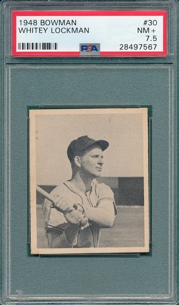 1948 Bowman #30 Whitey Lockman PSA 7.5 *SP*