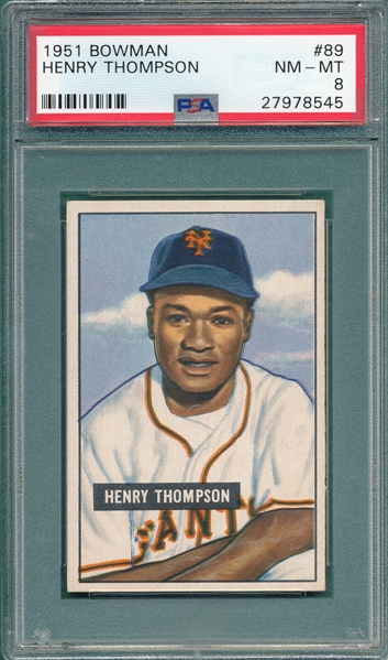 1951 Bowman #89 Henry Thompson PSA 7