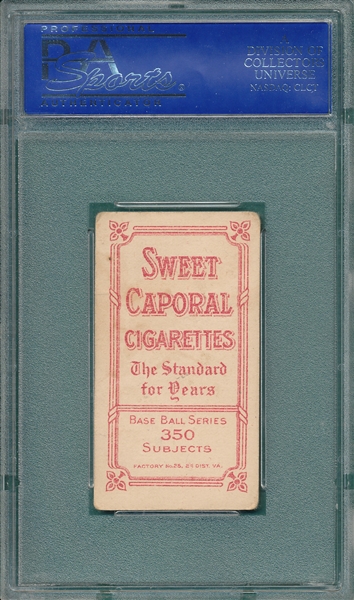 1909-1911 T206 Myers, Batting, Sweet Caporal Cigarettes PSA 3