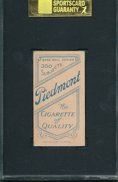 1909-1911 T206 Mitchell, Mike, Piedmont Cigarettes SGC 40