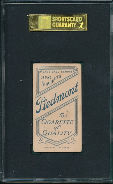 1909-1911 T206 Rhoades, Hands At Chest, Piedmont Cigarettes SGC 50