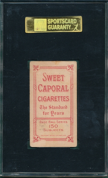 1909-1911 T206 Chase, White Cap, Sweet Caporal Cigarettes SGC 30 *Factory 30*