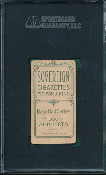 1909-1911 T206 Hulswitt Sovereign Cigarettes SGC 30