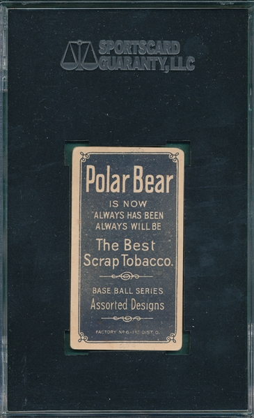 1909-1911 T206 Pfeister, Throwing, Polar Bear SGC 20
