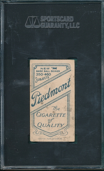 1909-1911 T206 Snodgrass, Catching, Piedmont Cigarettes SGC 20 