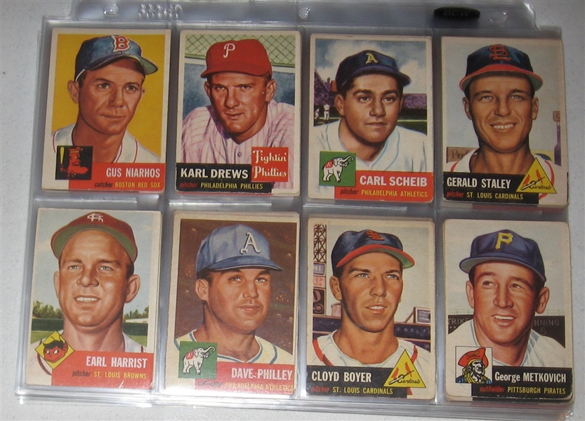1953 Topps Partial Set (165) W/ Hall of Famers, Short prints & High Numbers