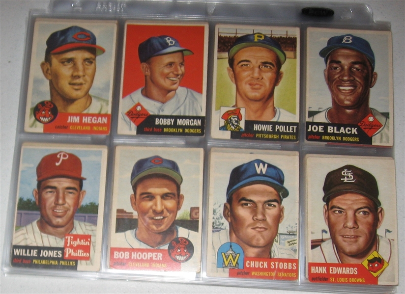 1953 Topps Partial Set (165) W/ Hall of Famers, Short prints & High Numbers
